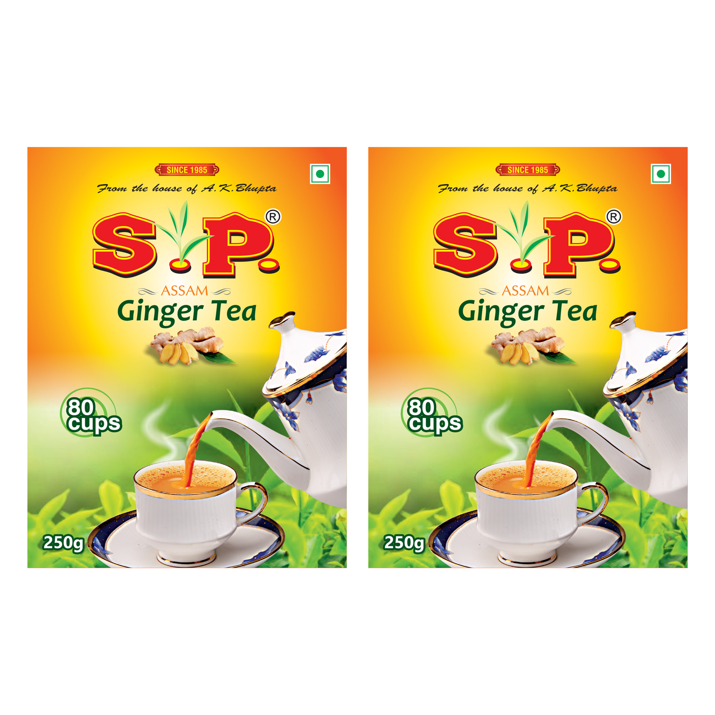 S.P GINGER TEA  | SWEET AND SPICY  ADRAK  CHAI | 100% NATURAL INGREDIENTS  | GENUINE GINGER TEA WITH REAL GINGER