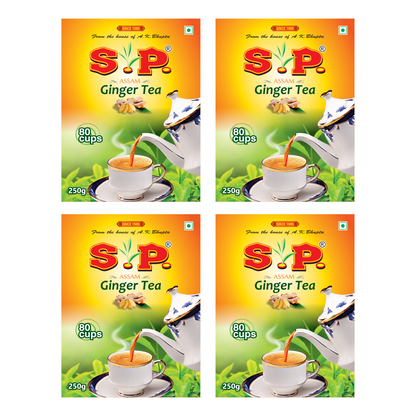 S.P GINGER TEA  | SWEET AND SPICY  ADRAK  CHAI | 100% NATURAL INGREDIENTS  | GENUINE GINGER TEA WITH REAL GINGER