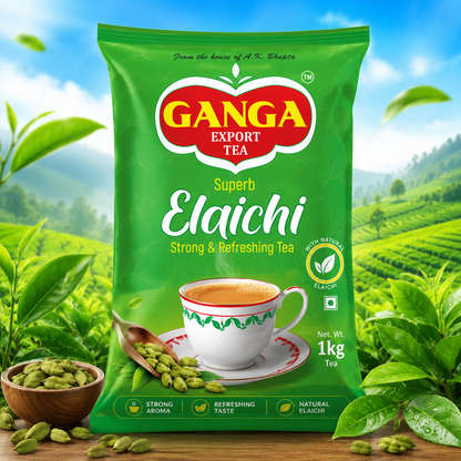 GANGA ELAICHI CHAI | STRONG AND REFRESHING CARDAMOM TEA | 100% NATURAL INGREDIENTS