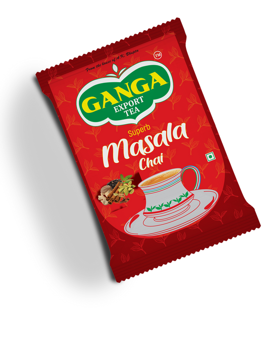 Ganga Masala Chai | Organic Masala | 7 Desi Spices | Ginger, Cardamom, Basil, Cinnamon, Cloves, Nutmeg, & Black Pepper | 100% Natural Tea | 250 gms Pack of 1