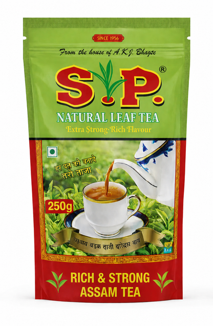 S.P Natural Leaf Tea | Golden Rich Assam Chai | Royal Elixir Brew |100% Natural Assam Chai